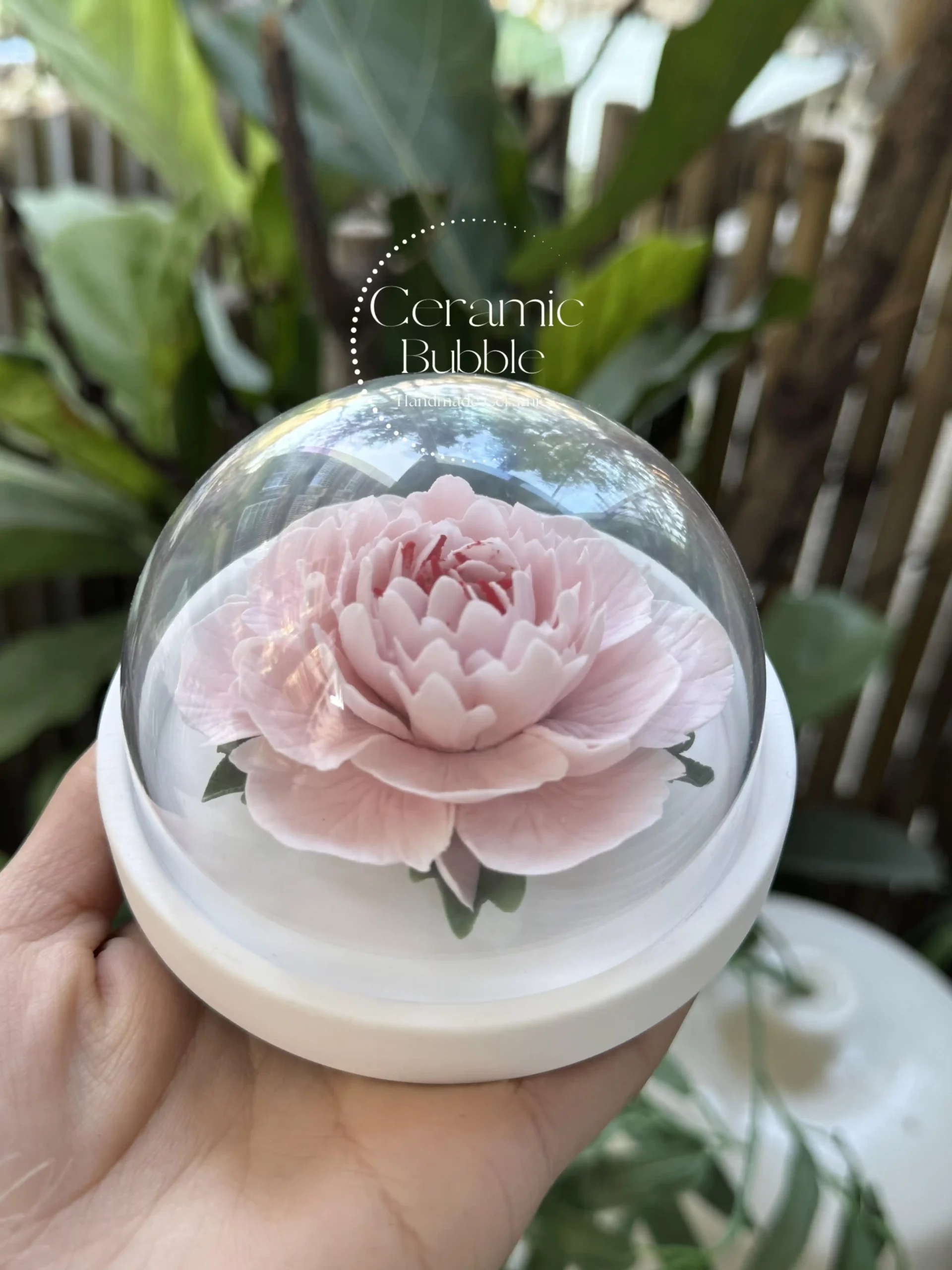 Light Pink Flower Shaped Ceramic Desk Decor Romantic Tea Party Decor Ceramic Diffuser