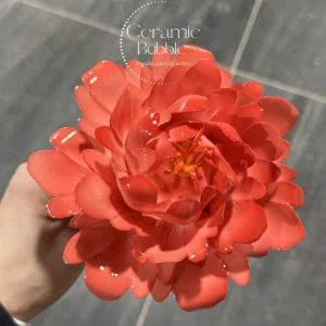 Handmade Ceramic Flower Ornament Antique Home Decor Statement Christmas Gift for Her