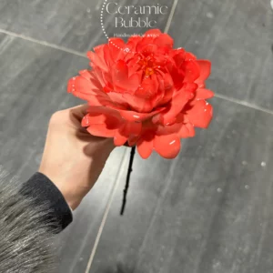 Handmade Ceramic Flower Ornament Antique Home Decor Statement Christmas Gift for Her
