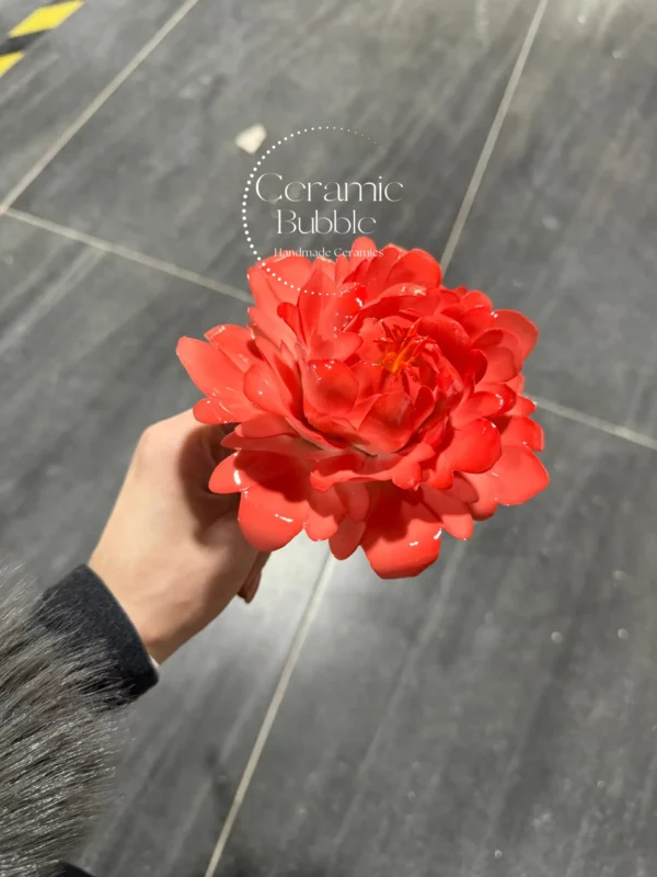 Handmade Ceramic Flower Ornament Antique Home Decor Statement Christmas Gift for Her