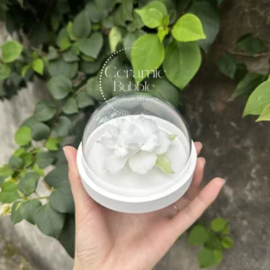 White Jasmine Flower Ceramic Table Decor Artistic Home Decor Handmade Ceramic Diffuser
