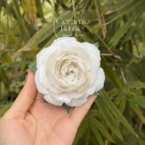 Handmad Jasmine Flower Shaped Ceramic Desk Decor Artistic Home Decor Tea Table Decor