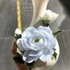 Handmade Blue Peony Shaped Ceramic Flower Pot Elegant Ceramic Vase Gift for Her
