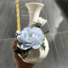 Handmade Blue Peony Shaped Ceramic Flower Pot Elegant Ceramic Vase Gift for Her