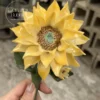 Handmade Sunflower Shaped Ceramic Desk Decor Ceramic Flower Housewarming Gift