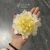 Handmade Yellow Peony Shaped Ceramic Flower Unique Desk Decor Elegant Housewarming Gift