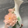 Handmade Light Pink Flower Shaped Ceramic Flower Vase Unique Elegant Home Decor