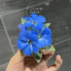 Handmade Blue Forget Me Not Shaped Ceramic Fridge Magnet Unique Home Decor