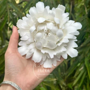 Handmade White Peony Shaped Ceramic Incense Stick Holder Elegant Floral Home Decor