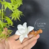 White/Yellow/Pink Magnolia Shaped Ceramic Incense Holder Handmade Aesthetic Stick Burner Gift for Her