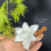 White/Yellow/Pink Magnolia Shaped Ceramic Incense Holder Handmade Aesthetic Stick Burner Gift for Her