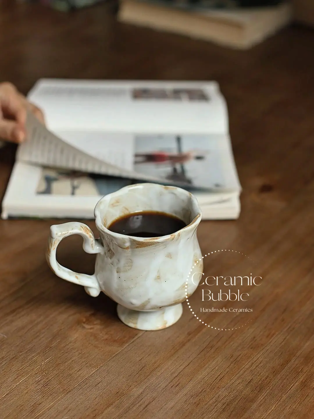 Retro Ceramic Mug Organic Handmade Rustic Coffee Mug