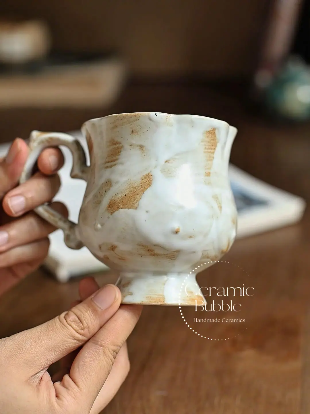 Retro Ceramic Mug Organic Handmade Rustic Coffee Mug