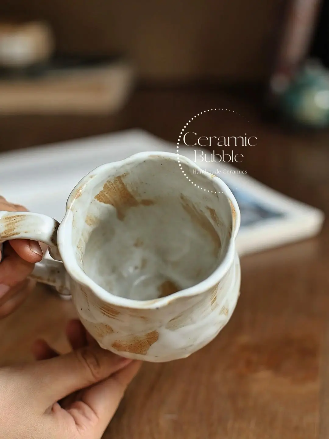 Retro Ceramic Mug Organic Handmade Rustic Coffee Mug