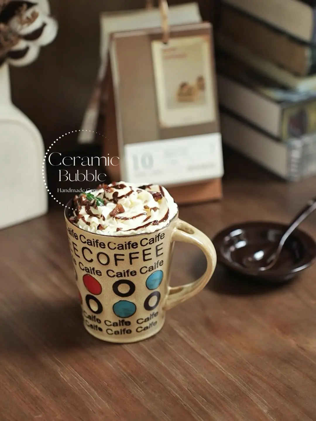 Handmade Retro Ceramic Coffee Mug Colorful Artistic Cup