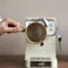 Handmade Minimalist Ceramic Mug Elegant Beige Coffee Cup