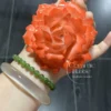 Handmade Red Camellia Shaped Ceramic Incense Holder Artistic Incense Burner