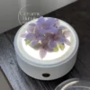 Handmade Purple Hydrangea Shaped Ceramic Lamp Desk Decor Nightlight Unique Gift Idea