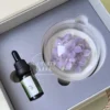 Handmade Purple Hydrangea Shaped Ceramic Lamp Desk Decor Nightlight Unique Gift Idea