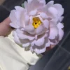 Handmade Light Purple Peony Shaped Ceramic Incense Holder Romantic Incense Burner